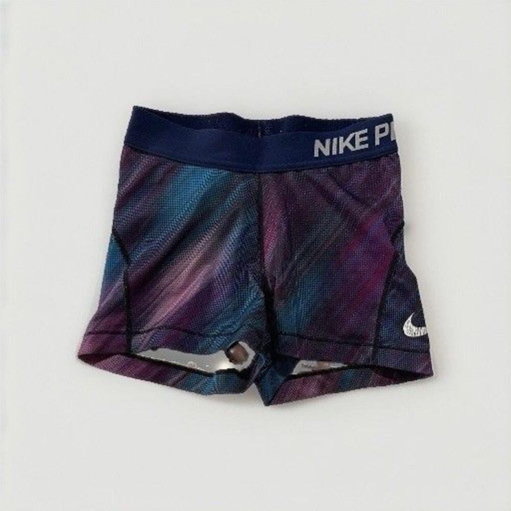 Nike Pro Womens Size XS Dri-Fit Compression Shorts Geometric Printed Multicolor